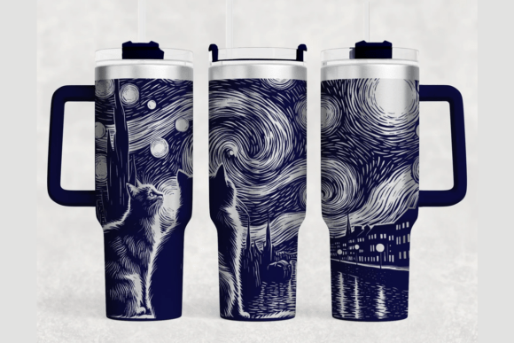 Cat Starry Night (40oz) Tumbler